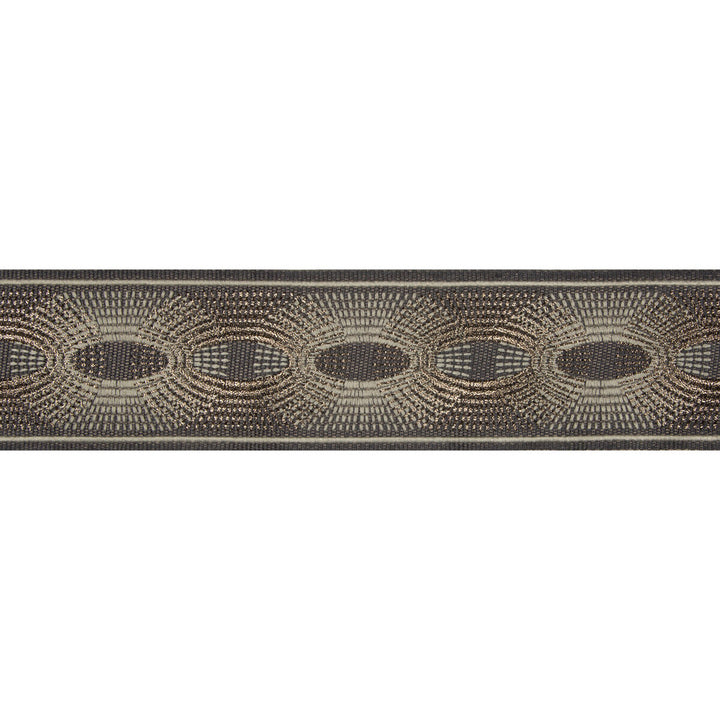 Deco Rays Smoke by Kravet Design Trim BRAIDS BANDS & BORDERS LINEN - 35%;POLYESTER - 32%;VISCOSE - 20%;METALLIC - 13% China - Horizontal: - and Vertical: - 3 - Fabric Carolina -