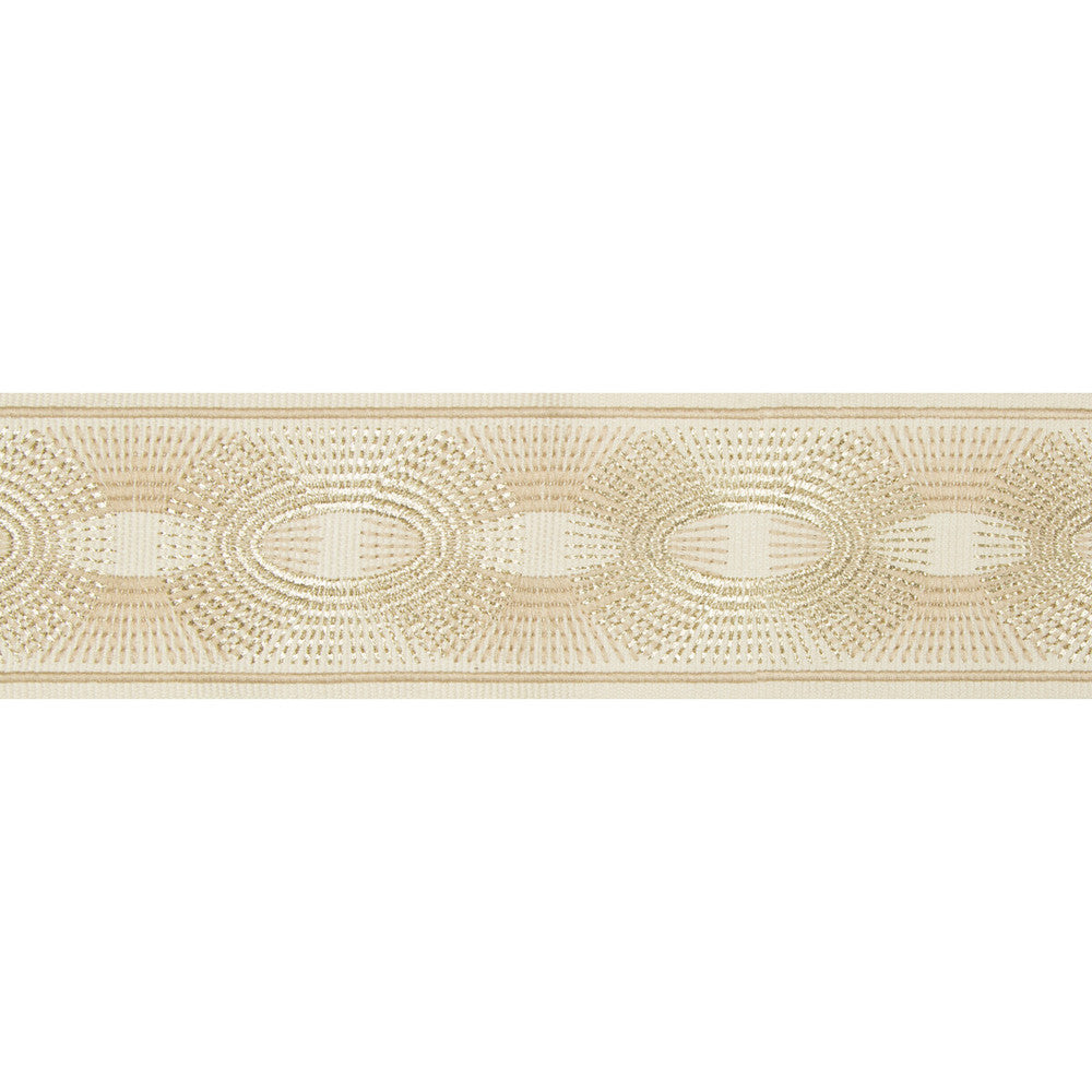 Deco Rays Cream by Kravet Design Trim BRAIDS BANDS & BORDERS LINEN - 35%;POLYESTER - 32%;VISCOSE - 20%;METALLIC - 13% China - Horizontal: - and Vertical: - 3 - Fabric Carolina -