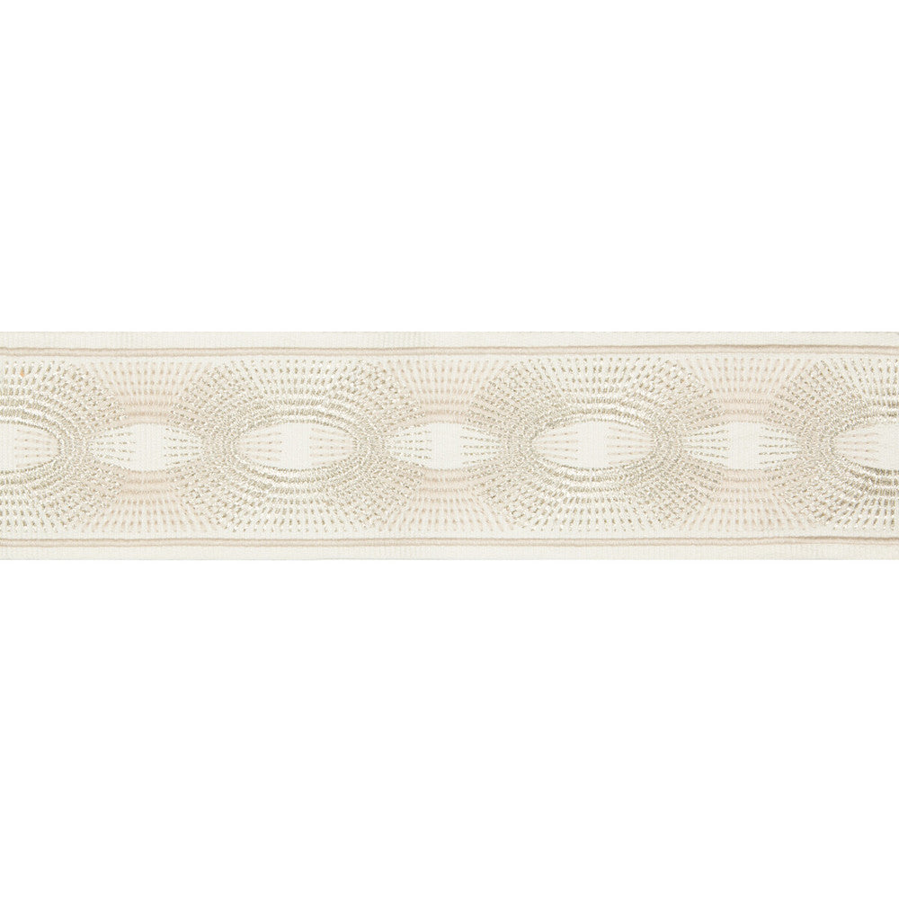 Deco Rays Oyster by Kravet Design Trim BRAIDS BANDS & BORDERS LINEN - 35%;POLYESTER - 32%;VISCOSE - 20%;METALLIC - 13% China Horizontal: and Vertical: 3 - Fabric Carolina -