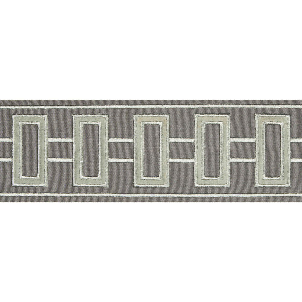 Grid Lock Steel Grey by Kravet Design Trim Kravet Design Trim Grid Lock Steel GreyTrim BRAIDS BANDS & BORDERS COTTON - 85%;POLYESTER - 15% India </p><p>Repeat: H: 3, V: 12.7 3 - Fabric Carolina -
