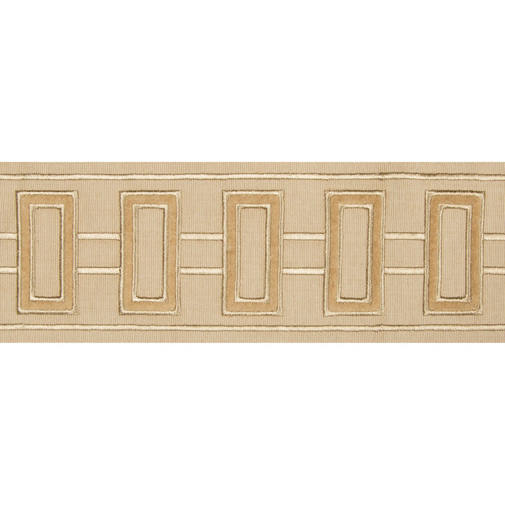 Grid Lock Tan by Kravet Design Trim BRAIDS BANDS & BORDERS COTTON - 85%;POLYESTER - 15% India Horizontal: 3 and Vertical: 12.7 3 - Fabric Carolina -