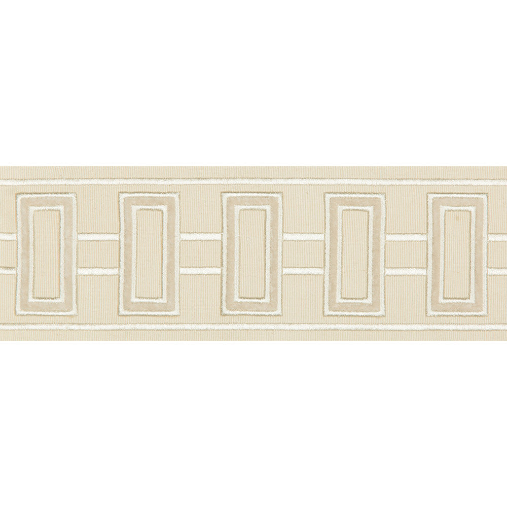 Grid Lock Ivory by Kravet Design Trim BRAIDS BANDS & BORDERS COTTON - 85%;POLYESTER - 15% India - Horizontal: 3 and Vertical: 12.7 3 - Fabric Carolina -