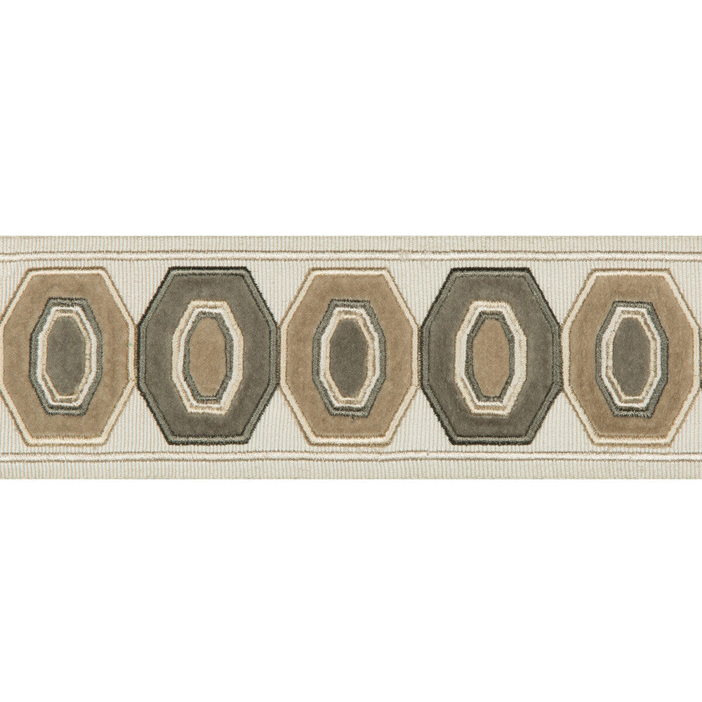 Geodex Linen by Kravet Design Designer Trim BRAIDS BANDS & BORDERS RAYON - 75%;COTTON - 25% India - Horizontal: 3 and Vertical: 12.7 3 - Swanky Fabrics -
