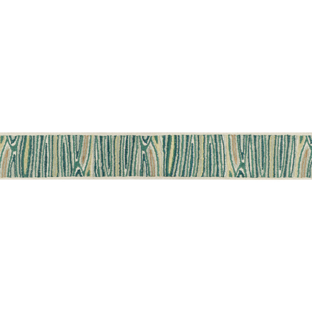 Woodside Teal by Kravet Design Trim BRAIDS BANDS & BORDERS RAYON - 72%;POLYESTER - 28% India Horizontal: 2 and Vertical: 7.88 2 - Fabric Carolina -