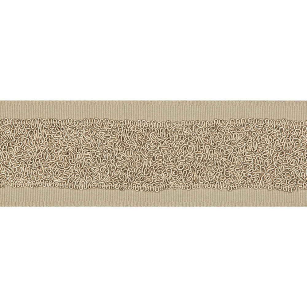 Aswirl Khaki by Kravet Design Trim BRAIDS BANDS & BORDERS COTTON - 50%;VISCOSE - 50% India - Horizontal: - and Vertical: - 2.5 - Fabric Carolina -