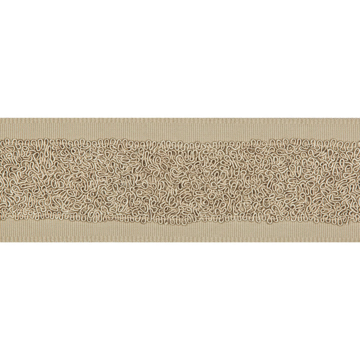 Aswirl Khaki by Kravet Design Trim BRAIDS BANDS & BORDERS COTTON - 50%;VISCOSE - 50% India - Horizontal: - and Vertical: - 2.5 - Fabric Carolina -
