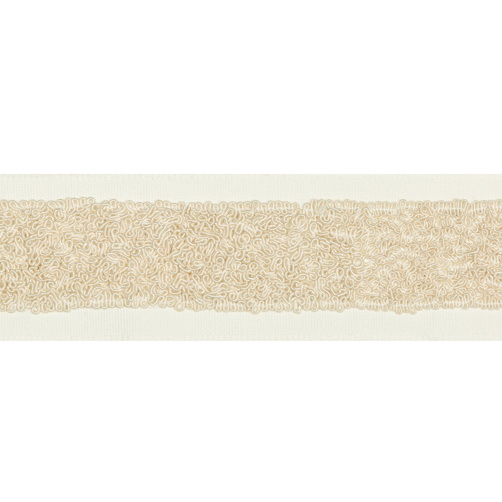 Aswirl Ivory by Kravet Design Trim BRAIDS BANDS & BORDERS COTTON - 50%;VISCOSE - 50% India - Horizontal: - and Vertical: - 2.5 - Fabric Carolina -