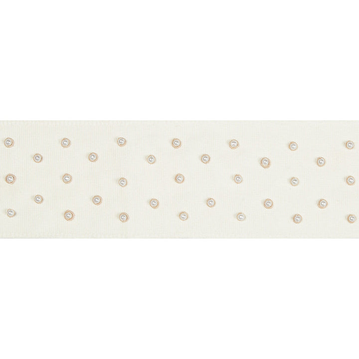 Pearl Dots Pearl by Kravet Design Trim Kravet Design Trim Pearl Dots PearlTrim BRAIDS BANDS & BORDERS COTTON - 72%;PLASTIC - 28% India </p><p>Repeat: H: , V: 2.75 - Fabric Carolina -