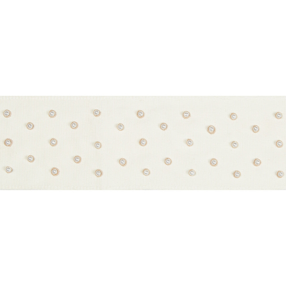Pearl Dots Pearl by Kravet Design Trim Kravet Design Trim Pearl Dots PearlTrim BRAIDS BANDS & BORDERS COTTON - 72%;PLASTIC - 28% India </p><p>Repeat: H: , V: 2.75 - Fabric Carolina -