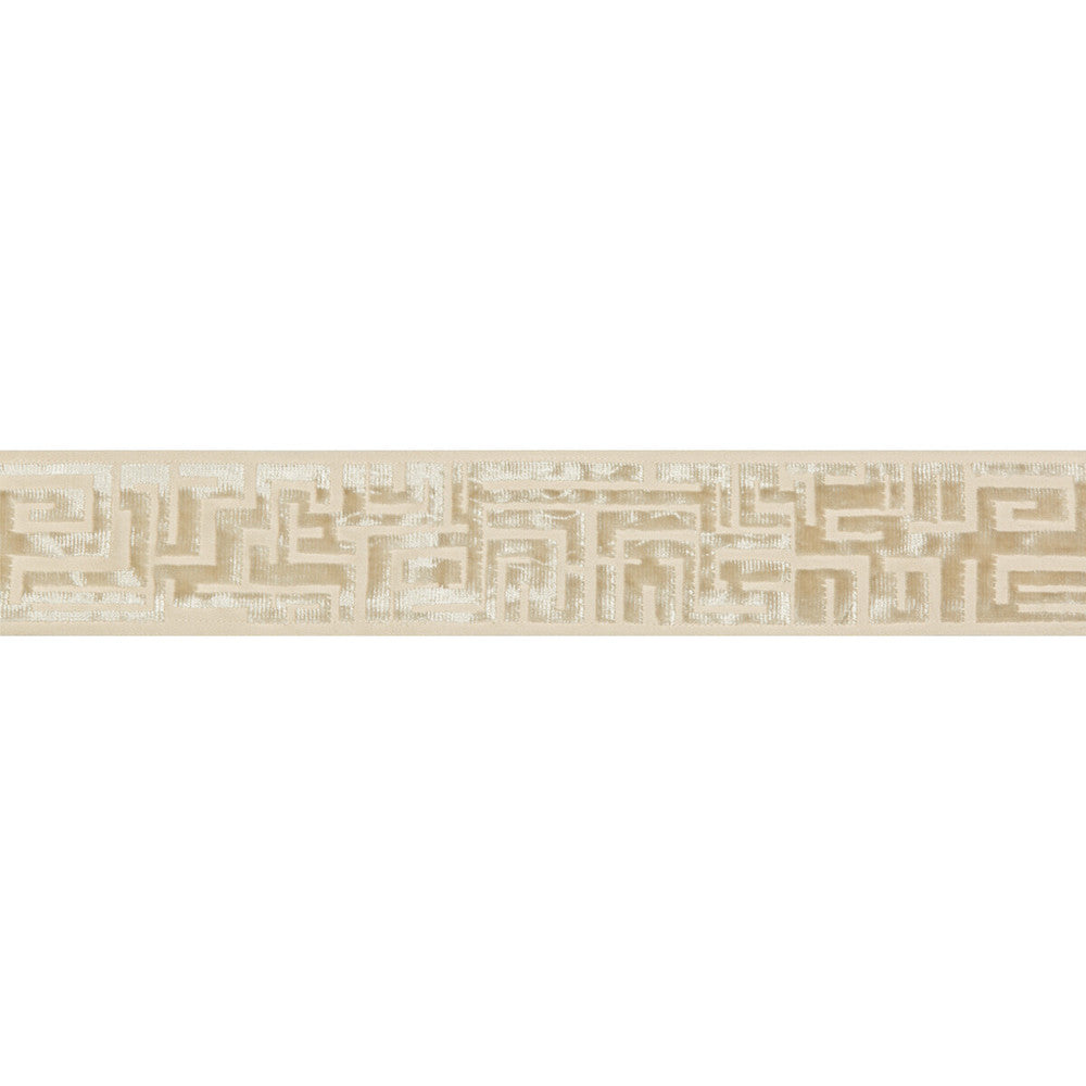 Velvet Maze Cream by Kravet Design Trim BRAIDS BANDS & BORDERS COTTON - 56%;VISCOSE - 44% India Horizontal: and Vertical: 2.5 - Fabric Carolina -