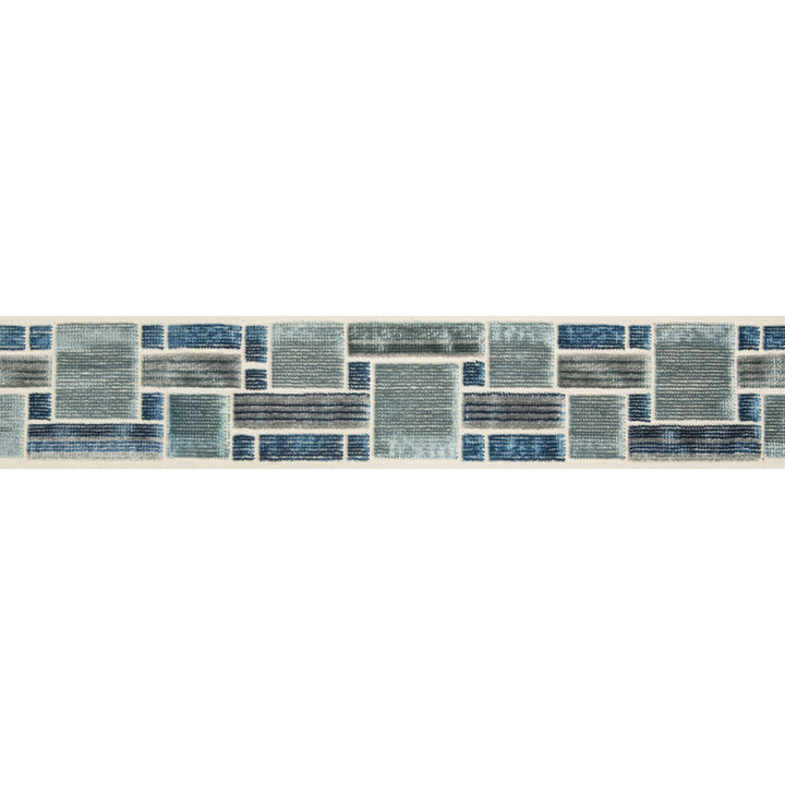 Brick Path Slate by Kravet Design Trim BRAIDS BANDS & BORDERS COTTON - 56%;VISCOSE - 44% India - Horizontal: - and Vertical: - 2.75 - Fabric Carolina -