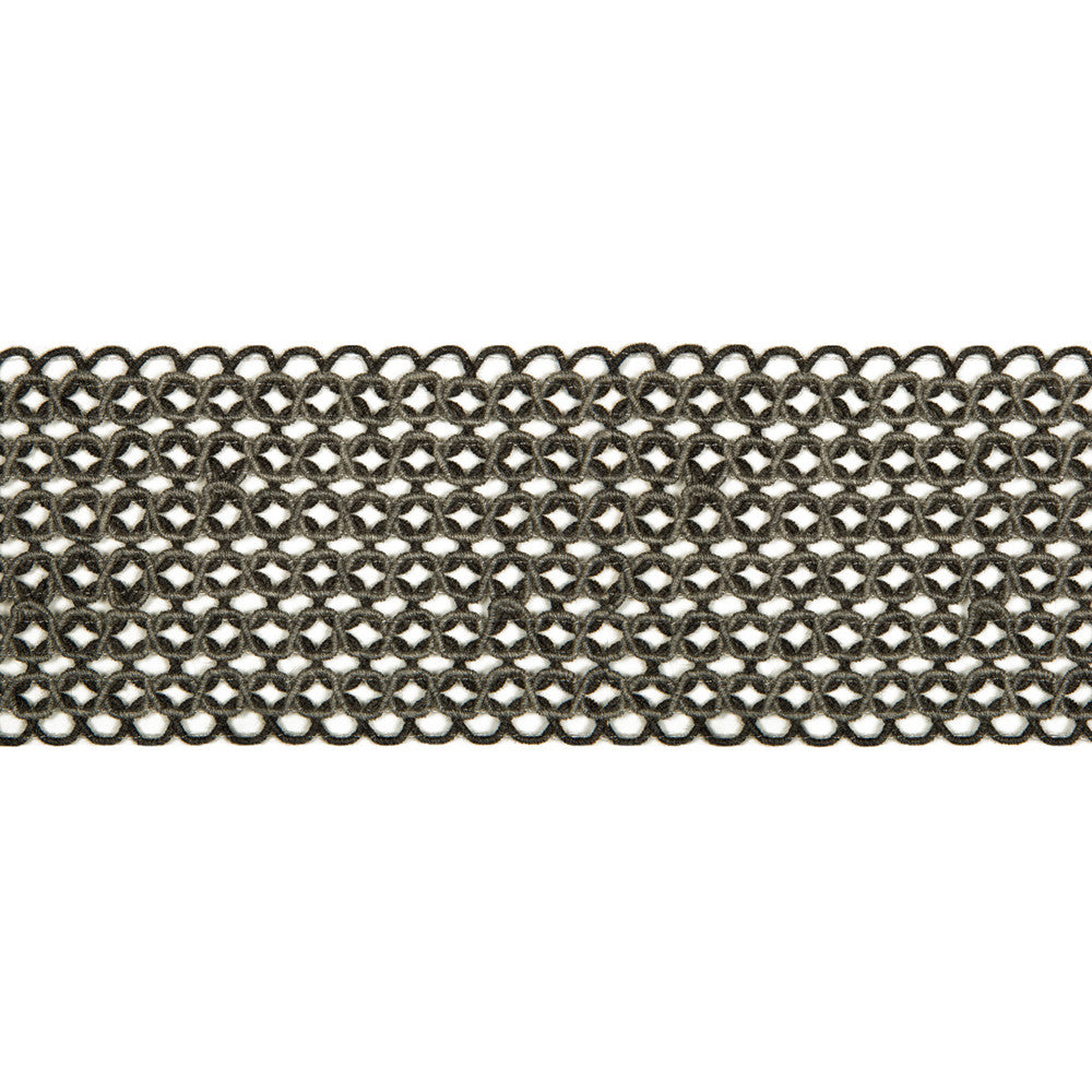 Hammock Border Graphite by Kravet Design Trim PERFORMANCE TRIM INDOOR/OUTDOOR POLYACRYLIC - 97%;POLYESTER - 3% Germany Horizontal: and Vertical: 2.76 - Fabric Carolina -