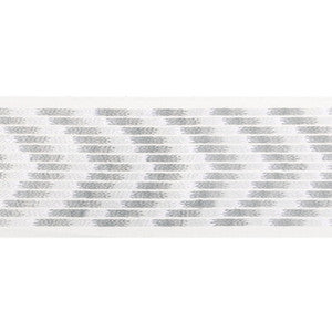 Chevron Wide Tape Silver T30839.11.0 by Kravet Couture Trim