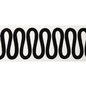 Wiggle Wide Tape Noir T30840.81.0 by Kravet Couture Trim