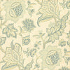 JACOBEAN TRAIL - Teal and Cream by Thibaut Wallpaper