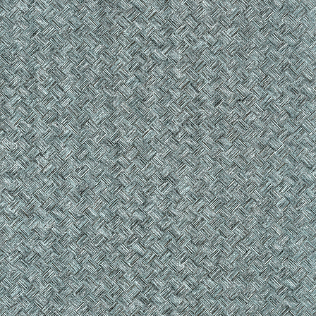 SADDLE WEAVE - Peacock by Thibaut Wallpaper
