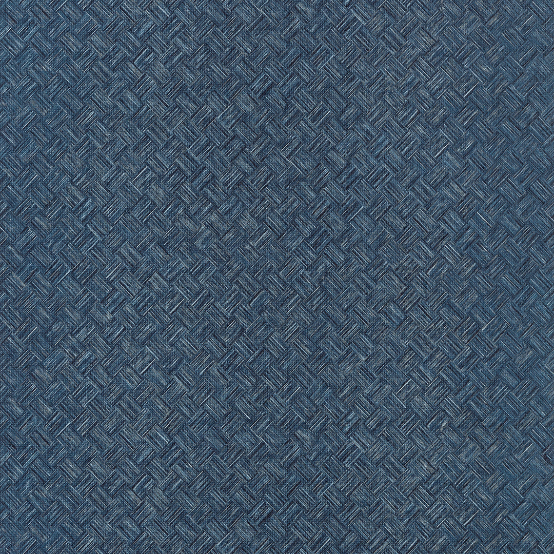 SADDLE WEAVE - Navy by Thibaut Wallpaper