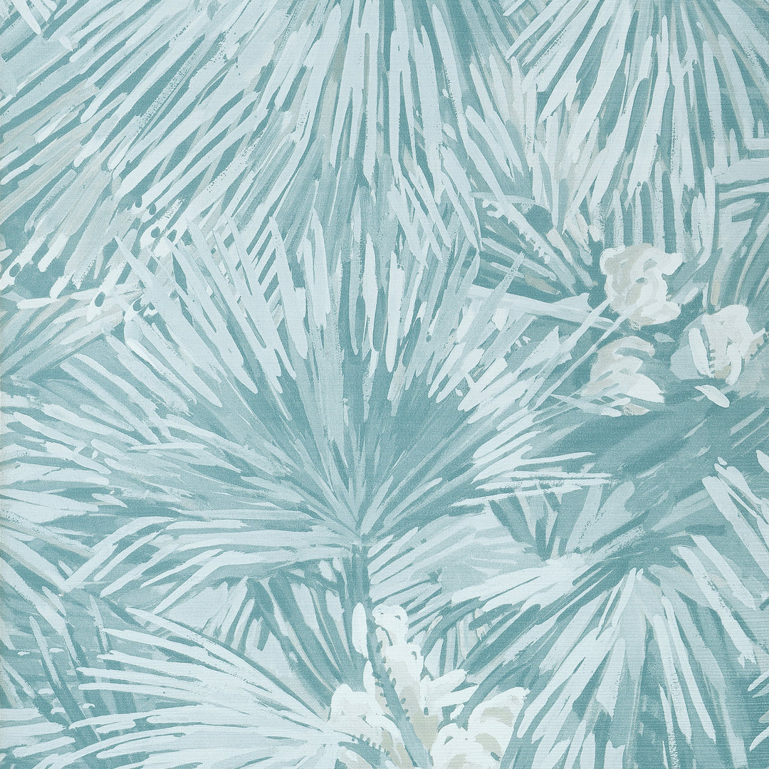 PALMIER - Spa Blue by Thibaut Wallpaper
