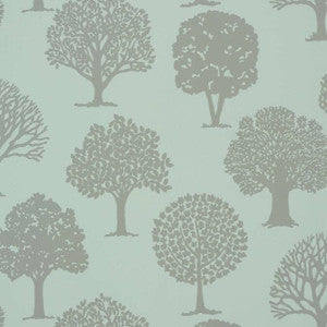 Russell Square Linen on Aqua T35108 By Thibaut Wallpaper