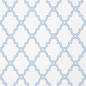 Stanbury Trellis Blue T35114 by Thibaut Wallpaper