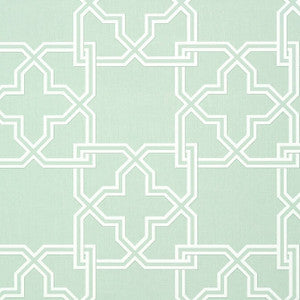 Pierson Aqua T35130 by Thibaut Wallpaper