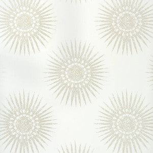 Bahia Pearl on White T35142 by Thibaut Wallpaper
