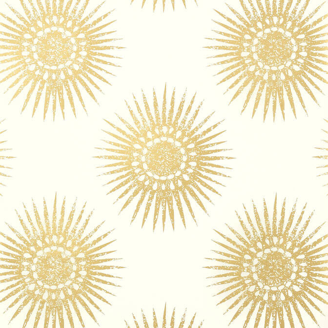 Bahia Metallic Gold on Cream T35143 by Thibaut Wallpaper Thibaut Wallpaper Bahia Metallic Gold on Cream T35143Wallpaper Graphic Resource Non Woven Wallpaper U.S.A. </p><p>Repeat: V: 36 27 - Fabric Carolina -