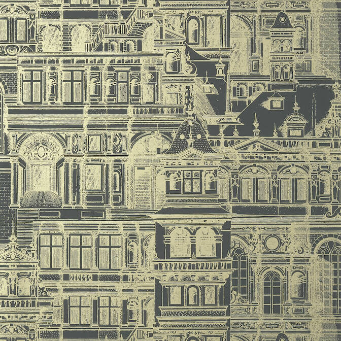 Palazzo Metallic Gold on Black T35174 by Thibaut Wallpaper Thibaut Wallpaper Palazzo Metallic Gold on Black T35174Wallpaper Graphic Resource Wallpaper U.S.A. </p><p>Repeat: V: 25.25 27 - Fabric Carolina -