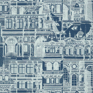 Palazzo Navy T35175 by Thibaut Wallpaper