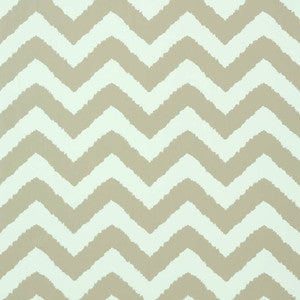 Widenor Chevron Taupe on Aqua T35189 by Thibaut Wallpaper