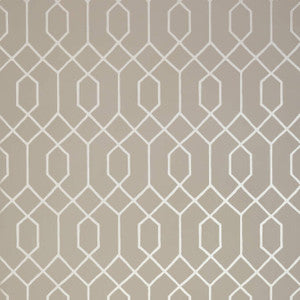La Farge Metallic Pewter on Taupe T35203 by Thibaut Wallpaper