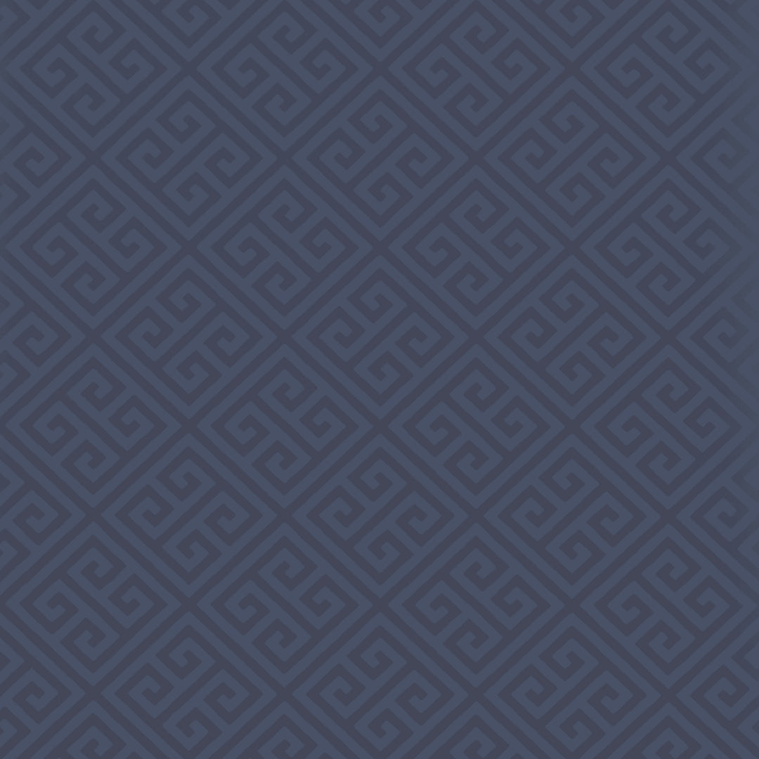 MAZE - Navy by Thibaut Wallpaper