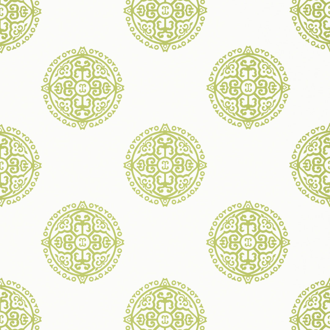HALIE CIRCLE - Green by Thibaut Wallpaper