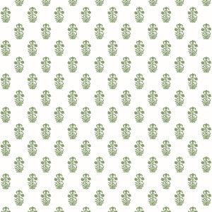 Corwin Green on White T36402 by Thibaut Wallpaper