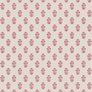 Corwin Raspberry on Natural T36406 by Thibaut Wallpaper