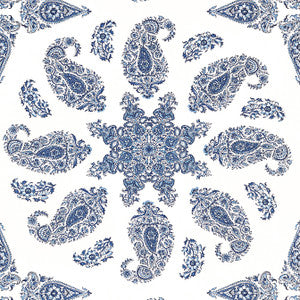 East India Blue and White T36429 by Thibaut Wallpaper
