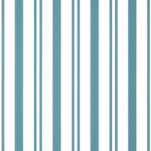 Maggie Stripe Teal T36457 by Thibaut Wallpaper