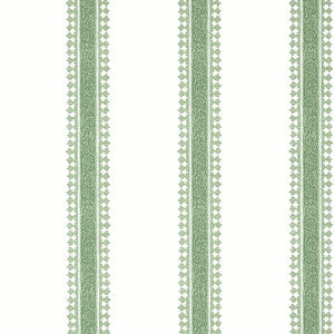 Cambridge Stripe Green T36466 by Thibaut Wallpaper
