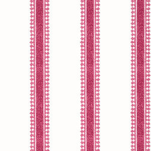 Cambridge Stripe Raspberry T36469 by Thibaut Wallpaper