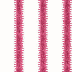 Cambridge Stripe Raspberry T36469 by Thibaut Wallpaper