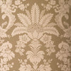 ADDISON DAMASK - Metallic on Taupe by Thibaut Wallpaper