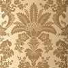 ADDISON DAMASK - Tobacco on Metallic by Thibaut Wallpaper