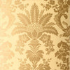 ADDISON DAMASK - Metallic on Straw by Thibaut Wallpaper