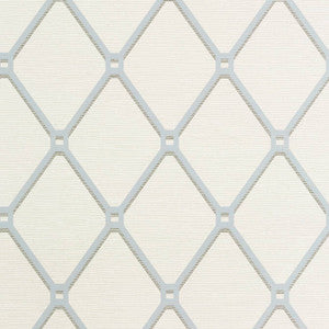 Easom Trellis Aqua T4049 by Thibaut Wallpaper