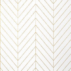 Land Bridge White and Metallic Gold T41005 By Thibaut Wallpaper
