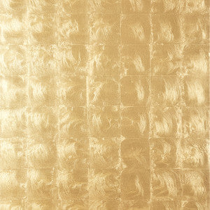 Metal Leaf Metallic Gold T41011 by Thibaut Wallpaper
