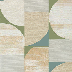Saturn Metallic Gold and Moss T41026 by Thibaut Wallpaper