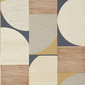 Saturn Metallic Copper and Black T41027 by Thibaut Wallpaper