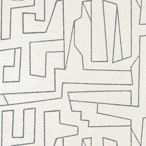 Matrix Black on Beige T41030 by Thibaut Wallpaper