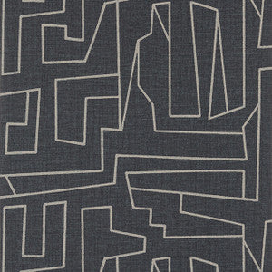 Matrix Off White on Black T41033 by Thibaut Wallpaper